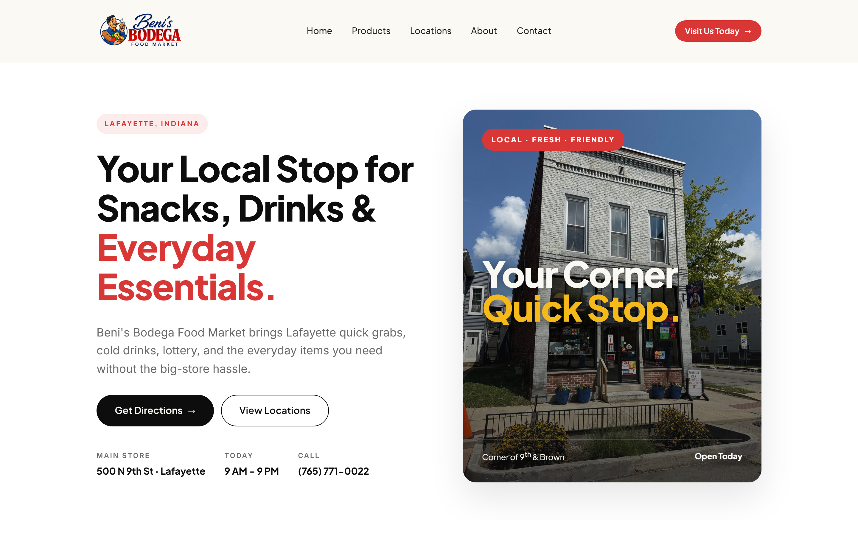 Beni's Bodega website