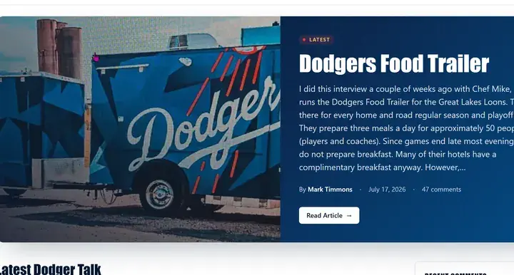 LA Dodger Talk website