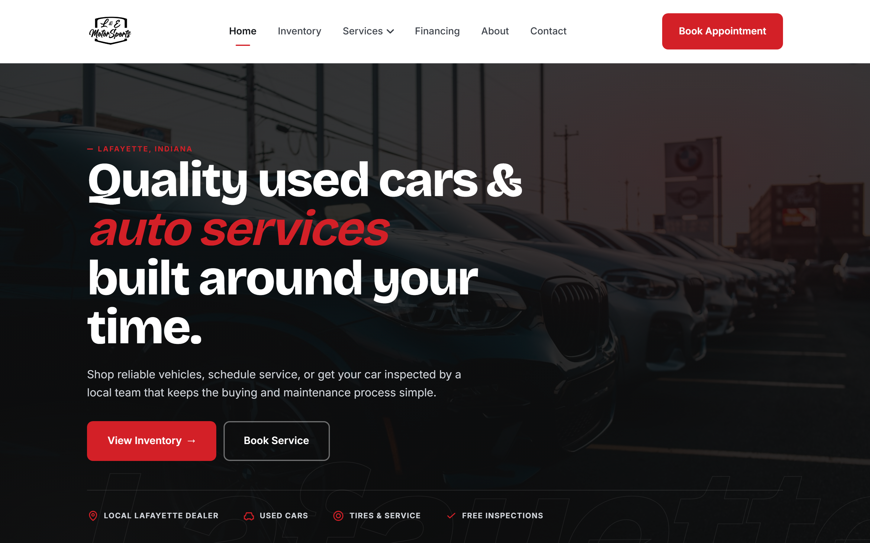 L&E Motorsports website