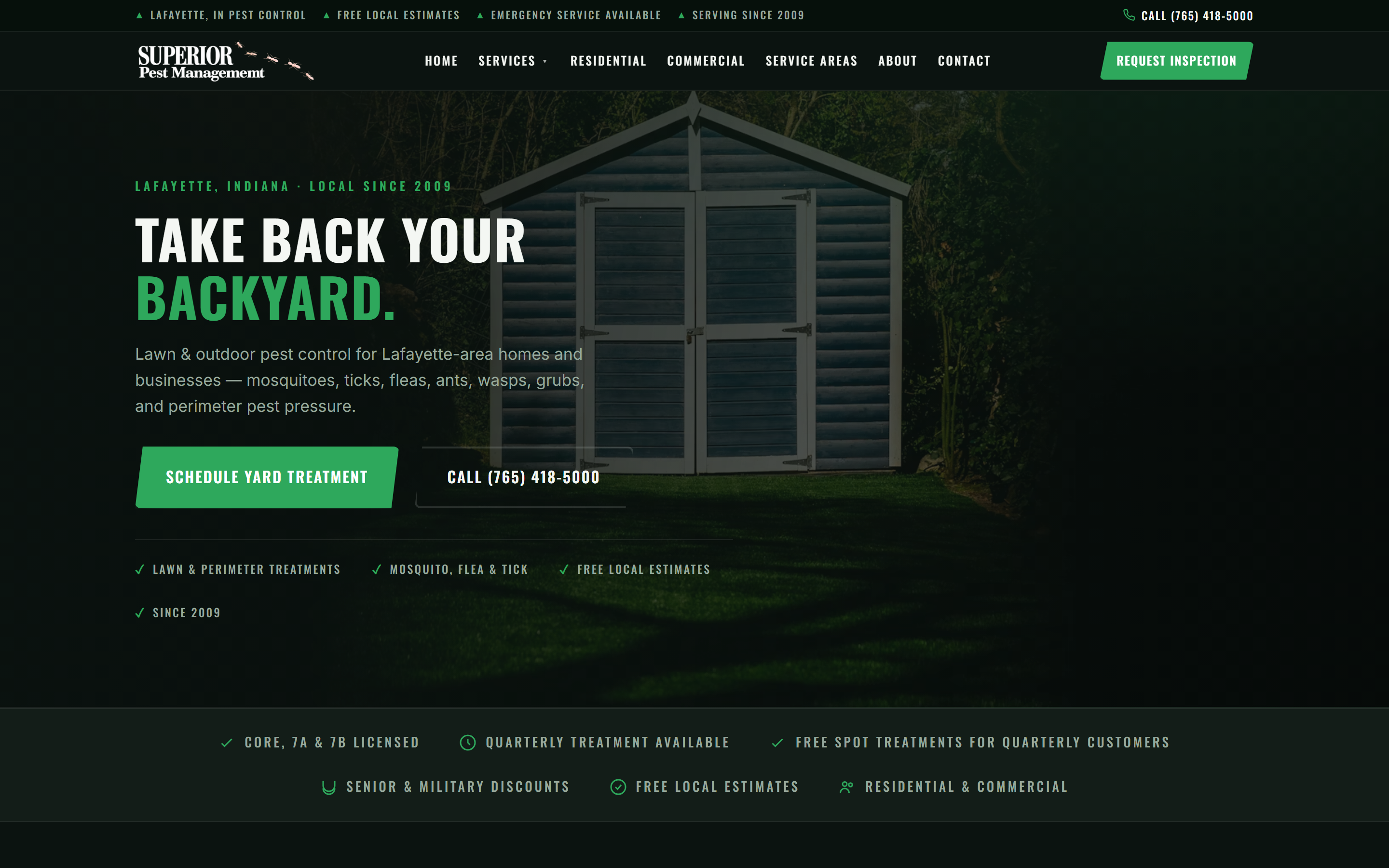 Superior Pest Management website